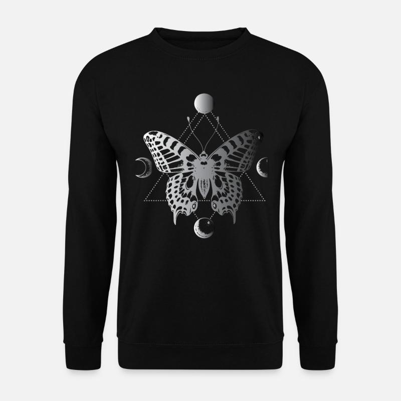 Moon phases, moths, black magic - Unisex Sweatshirt - black
