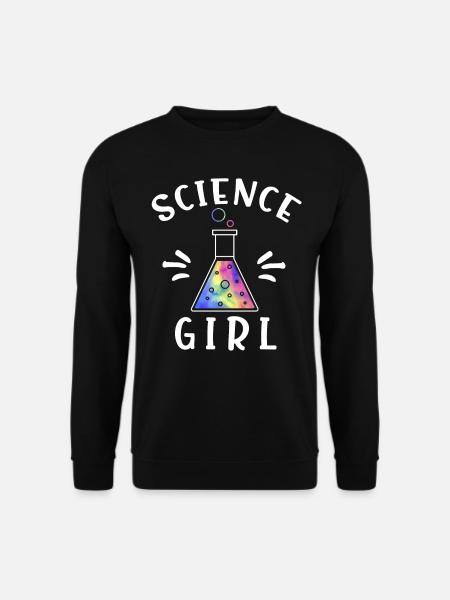 Science Girl, Girl Loves Science - Unisex Sweatshirt - black