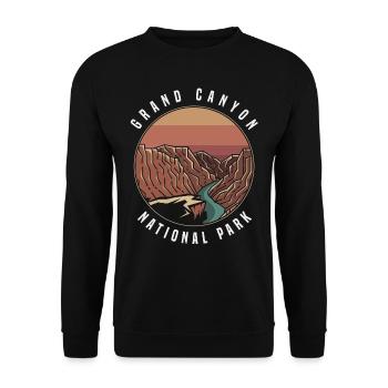 Grand Canyon Nationalpark in Utah, - Unisex Pullover - Schwarz - Vorne - Alina (178cm) & Michal (187cm)