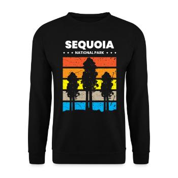 Sequoia National Park in California, hiking - Unisex Sweatshirt - black - Front - Alina (178cm) & Michal (187cm)