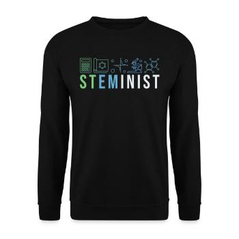 Steminist Mathe Technologie, Technologe Forschung - Unisex Pullover - Schwarz - Vorne - Alina (178cm) & Michal (187cm)