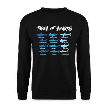 Shark Species Types of sharks, Hammerhead Shark,Basking - Unisex Sweatshirt - black - Front - Alina (178cm) & Michal (187cm)