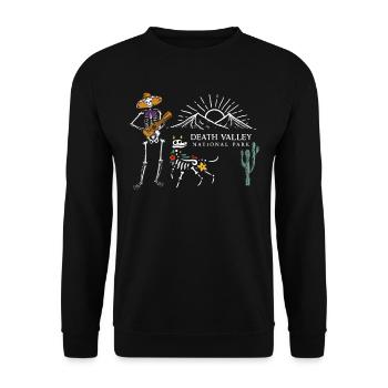 Death Valley National Park USA Nevada - Unisex Sweatshirt - black - Front - Alina (178cm) & Michal (187cm)