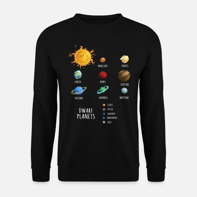 Dwarf Planets, Zwergplaneten im Sonnensystem - Unisex Pullover - Schwarz