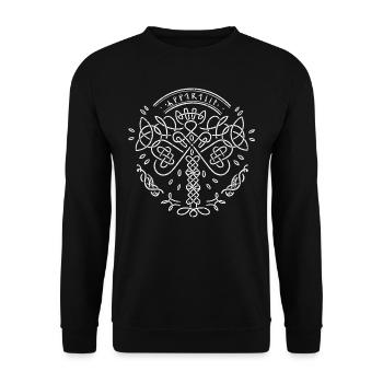 Cadeau Viking Viking, Odin, Valhalla, Thor - Sweat-shirt Unisexe - noir - Devant - Alina (178cm) & Michal (187cm)