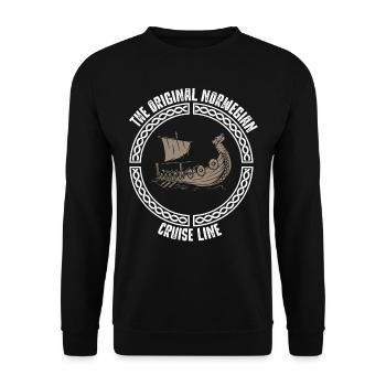 Wikinger Viking Geschenk, Odin, Valhalla, Thor - Unisex Pullover - Schwarz - Vorne - Alina (178cm) & Michal (187cm)