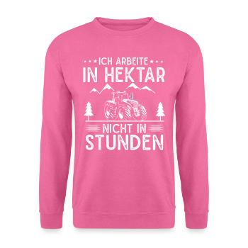 Landwirt Geschenk Landwirtschaft , Traktor Spruch. - Unisex Pullover - Pink - Vorne