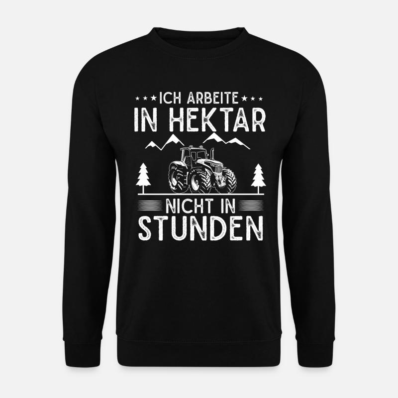 Landwirt Geschenk Landwirtschaft , Traktor Spruch. - Unisex Pullover - Schwarz