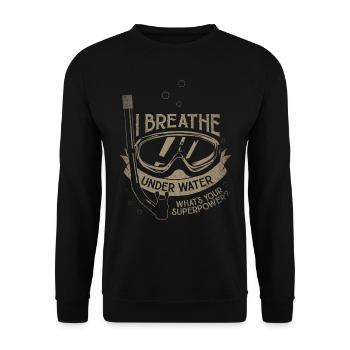Scuba Diving diver gift diving water sport - Unisex Sweatshirt - black - Front - Alina (178cm) & Michal (187cm)