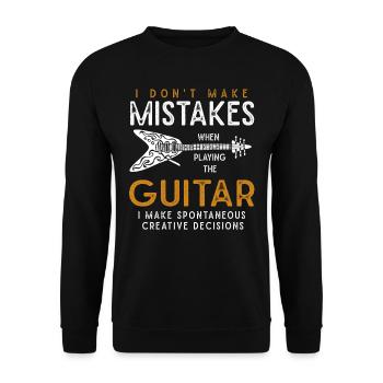 Gitarre, E Gitarre, Musikband Geschenk - Unisex Pullover - Schwarz - Vorne - Alina (178cm) & Michal (187cm)
