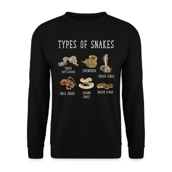 Snake types, Snake, Types of Snakes, Cobra - Unisex Sweatshirt - black - Front - Alina (178cm) & Michal (187cm)