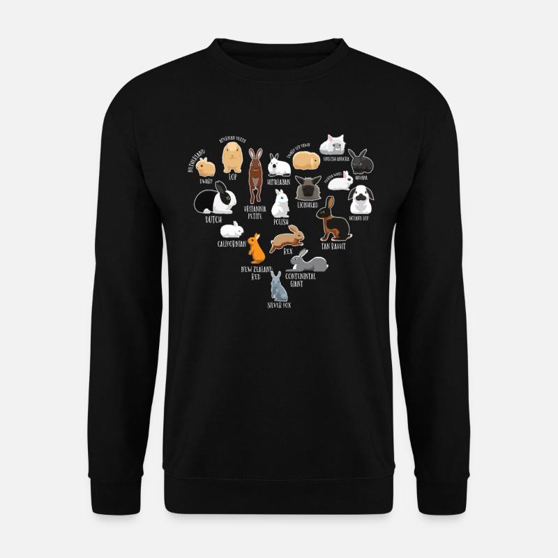 Lapins et lapins cadeau oreille de disquette de lapin - Sweat-shirt Unisexe - noir