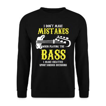 Bassist Bass Spieler Bass Gitarre Geschenkidee - Unisex Pullover - Schwarz - Vorne - Alina (178cm) & Michal (187cm)