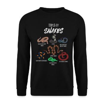 Snake types, Snake, Types of Snakes, Cobra - Unisex Sweatshirt - black - Front - Alina (178cm) & Michal (187cm)