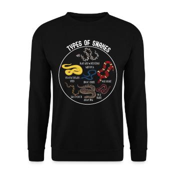 Snake types, Snake, Types of Snakes, Cobra - Unisex Sweatshirt - black - Front - Alina (178cm) & Michal (187cm)