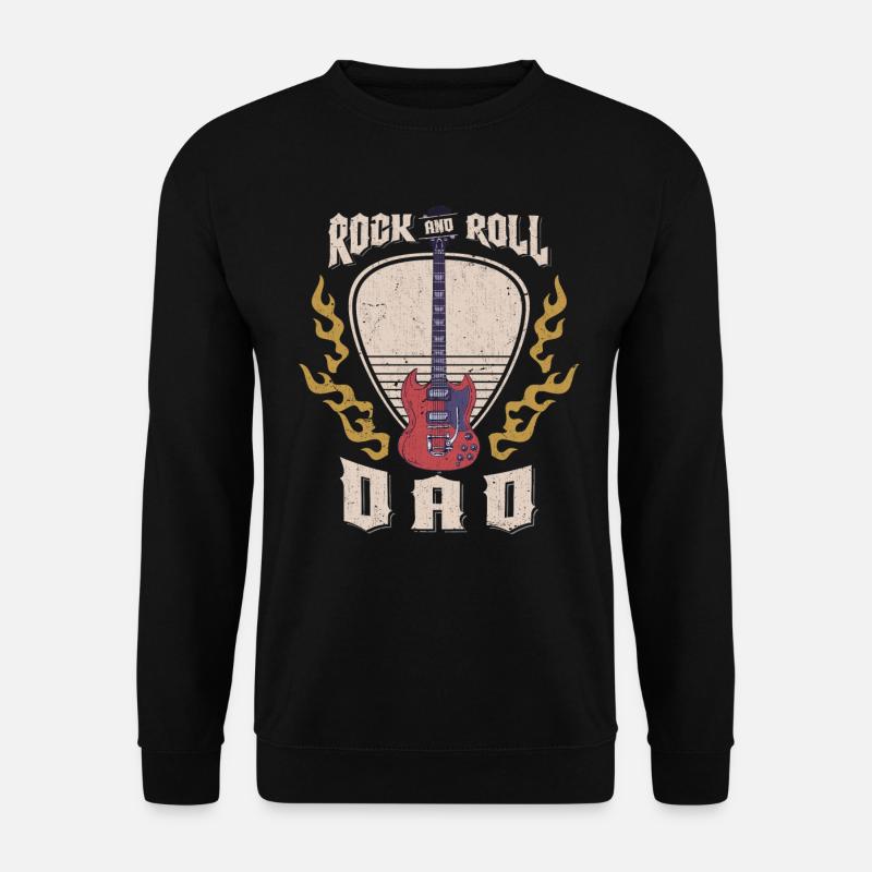 Rock N Roll Gitarren Vatertag - Unisex Pullover - Schwarz