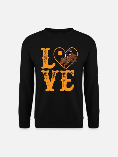 Pferdeliebe, Pferd, Pferdenarr - Unisex Pullover - Schwarz