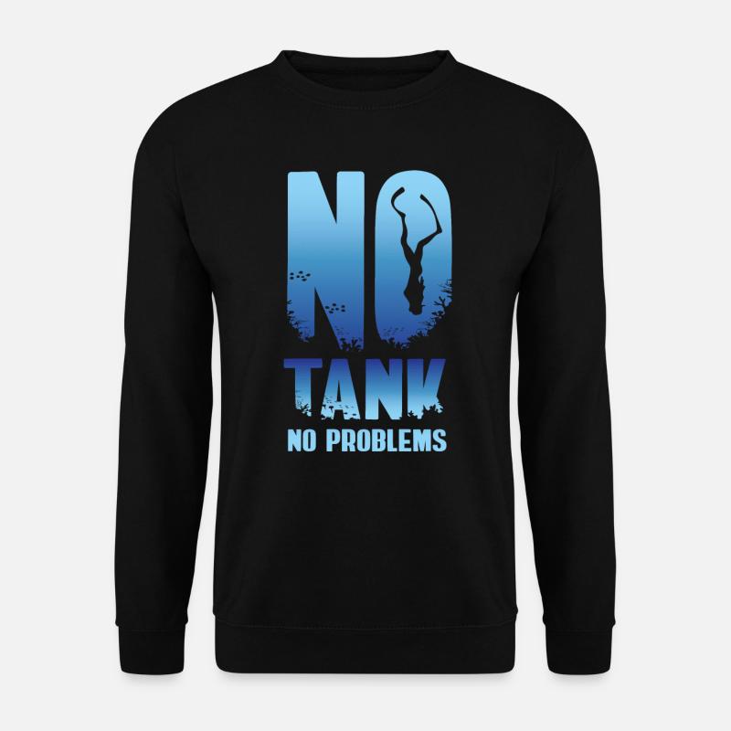 Apnoe Tauchen, Freediving, Tieftaucher - Unisex Pullover - Schwarz