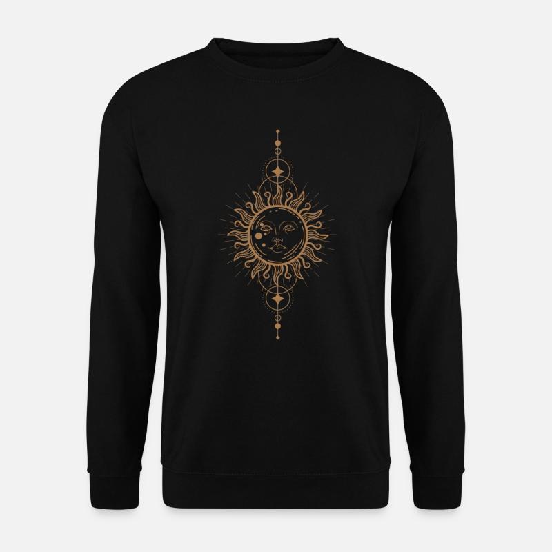 Boho Soleil &Boho Lune Céleste - Sweat-shirt Unisexe - noir