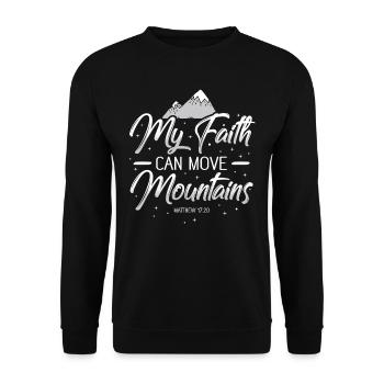 Psalm, Biblevers, Love to God - Unisex Sweatshirt - black - Front - Alina (178cm) & Michal (187cm)