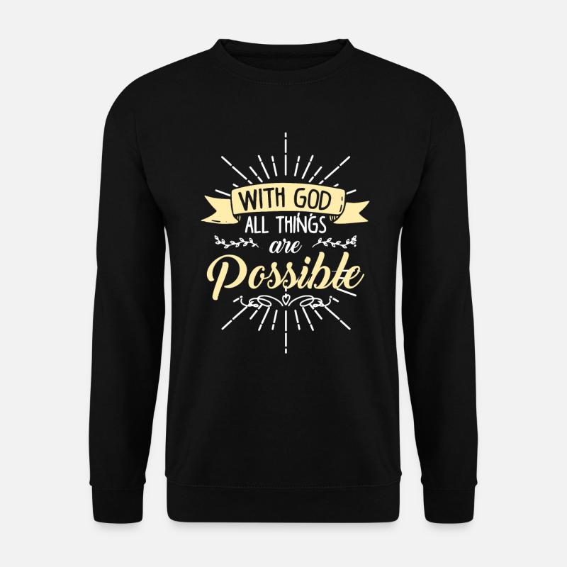 Bibelverse, Psalm, Bibelstunde, Kirchensonntag - Unisex Pullover - Schwarz