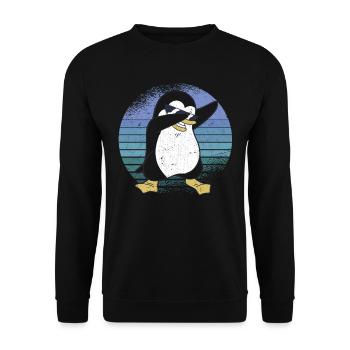 Costume de pingouin, pingouins, pingouins - Sweat-shirt Unisexe - noir - Devant - Alina (178cm) & Michal (187cm)