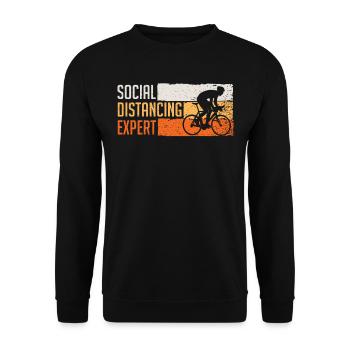 Social Distancing, Vélo de course Vélo de course Cadeau - Sweat-shirt Unisexe - noir - Devant - Alina (178cm) & Michal (187cm)