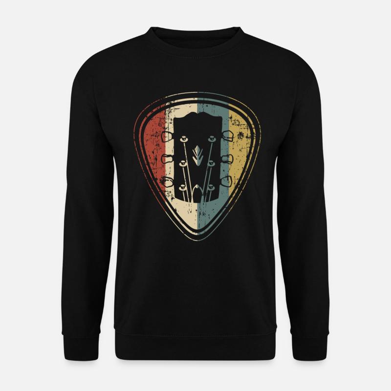 Plektrum, Gitarrenspieler, Gitarre, Gitarrist - Unisex Pullover - Schwarz
