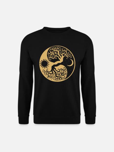 Odin nordisk mytologi Ying Yang - Unisex sweater - sort