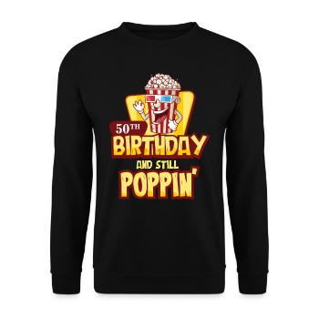 50 Geburtstag, 50 Jahre alt - Unisex Pullover - Schwarz - Vorne - Alina (178cm) & Michal (187cm)