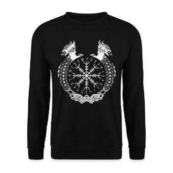 Wikinger Ring, Wikinger Und Symbole - Unisex Pullover - Schwarz - Vorne - Alina (178cm) & Michal (187cm)