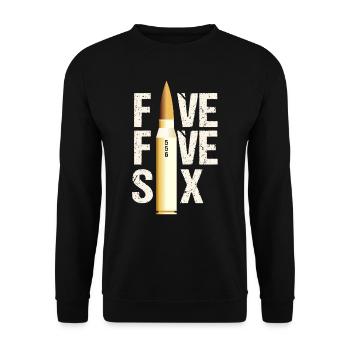 556 AR15 Weapon Lover Ammunition - Unisex Sweatshirt - black - Front - Alina (178cm) & Michal (187cm)
