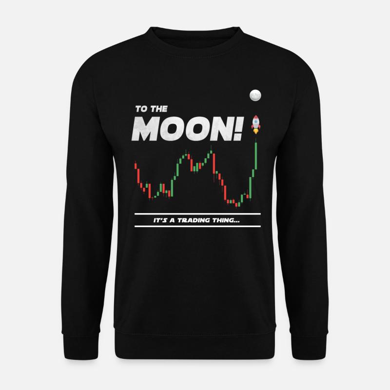 Bitcoin-Marchand Vers la Lune, Crypto - Sweat-shirt Unisexe - noir