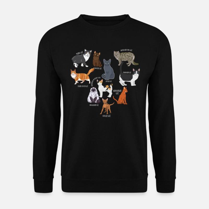 Arten Von Katzen, Katzen, Kätzchen - Unisex Pullover - Schwarz