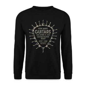 Guitarist, Guitar, Guitar Player Gift - Unisex Sweatshirt - black - Front - Alina (178cm) & Michal (187cm)