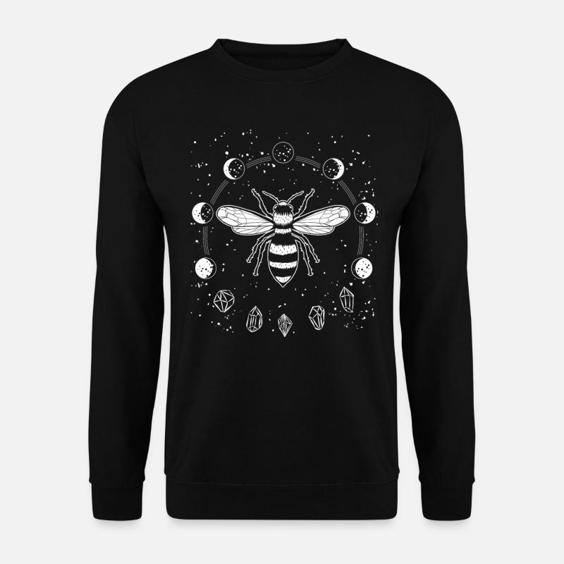 Bee, Crystal Moon Phases, Bees - Unisex Sweatshirt - black