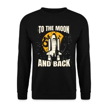 Bitcoin, crypto-monnaie, Crypto Vers la Lune - Sweat-shirt Unisexe - noir - Devant - Alina (178cm) & Michal (187cm)