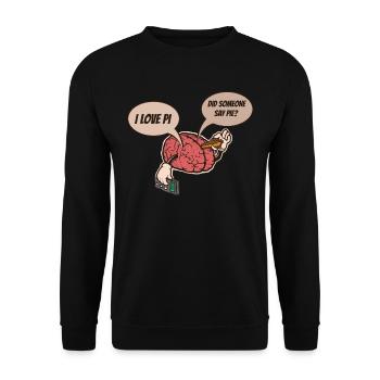 Pi Day, Pi, 3. 145, Cake, Funny Pi Day - Unisex Sweatshirt - black - Front - Alina (178cm) & Michal (187cm)