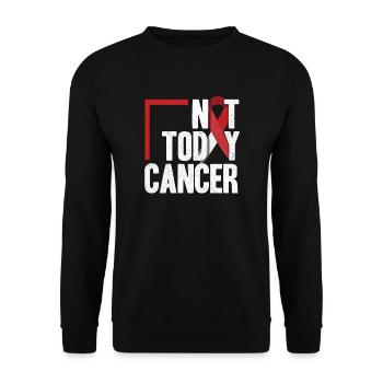 Cancer, Fight The Cancer, The Red Ribbon - Unisex Sweatshirt - black - Front - Alina (178cm) & Michal (187cm)
