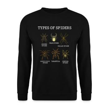 Arten Von Spinnen, Spinnen, Arachnologie - Unisex Pullover - Schwarz - Vorne - Alina (178cm) & Michal (187cm)