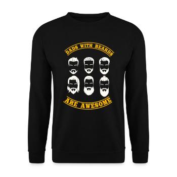 Fathers With Beards Are Fantastic, Beard, Bearded - Unisex Sweatshirt - black - Front - Alina (178cm) & Michal (187cm)