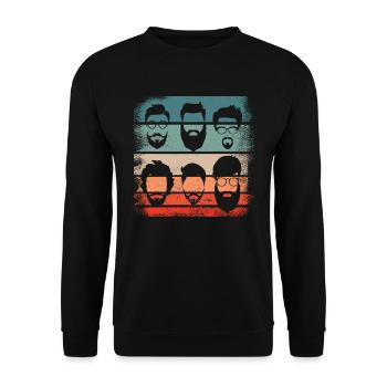 Beard Facts, Bearded Men, Beard, - Unisex Sweatshirt - black - Front - Alina (178cm) & Michal (187cm)