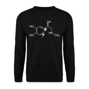 Adrenaline Chemical Formula, Mountaineering, Hiking - Unisex Sweatshirt - black - Front - Alina (178cm) & Michal (187cm)