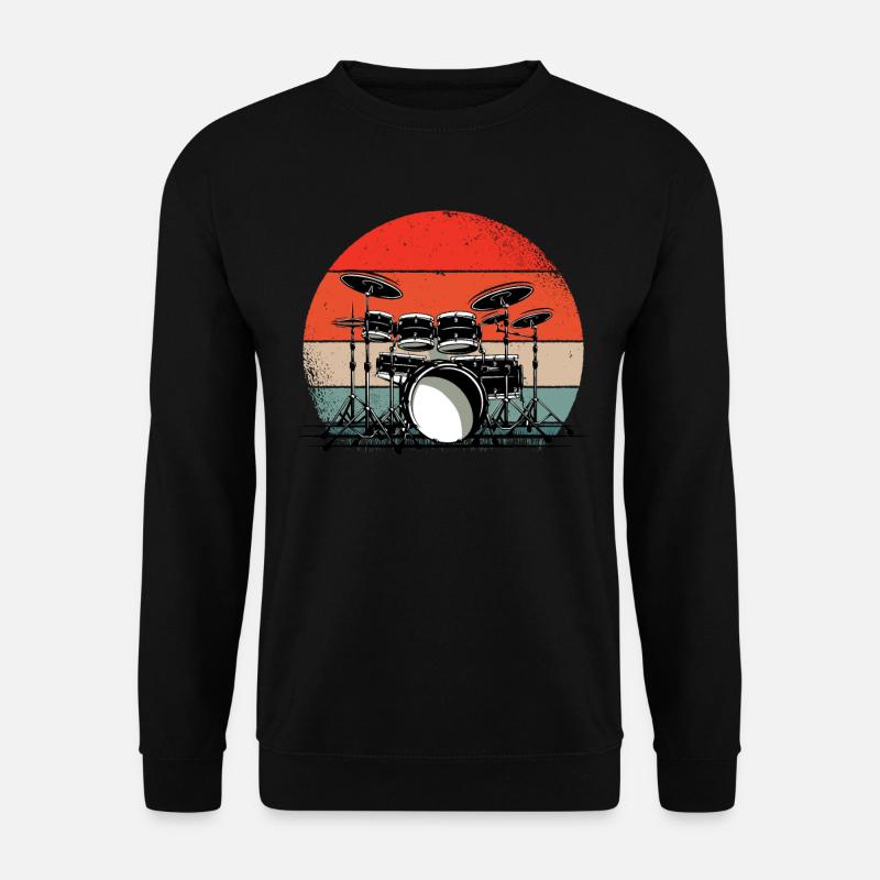 Drums, Drummer, Drum Set Gift - Unisex Sweatshirt - black