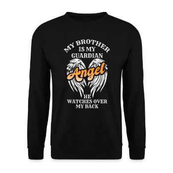 Frère Deuil, Frère Est Mon Ange Gardien - Sweat-shirt Unisexe - noir - Devant - Alina (178cm) & Michal (187cm)