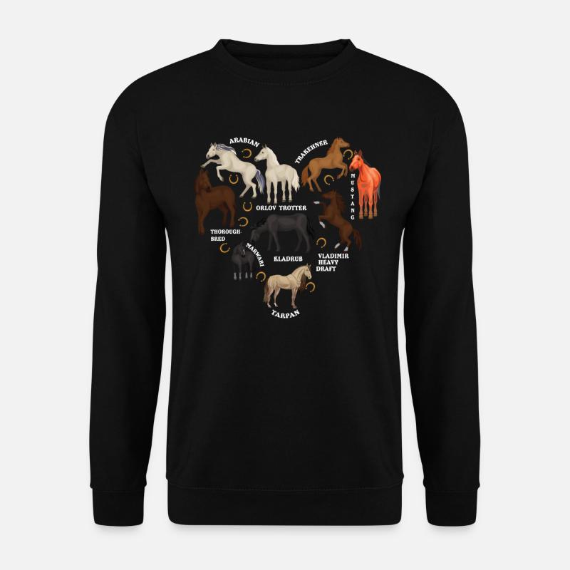 Arten Von Pferden, Pferd, Araber - Unisex Pullover - Schwarz