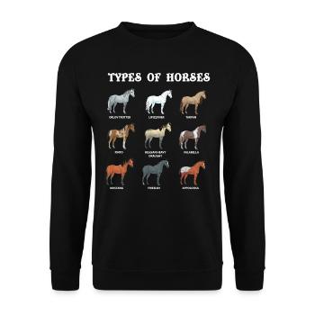 Espèces de chevaux, de chevaux, d’Arabes - Sweat-shirt Unisexe - noir - Devant - Alina (178cm) & Michal (187cm)
