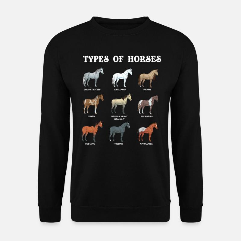 Arten Von Pferden, Pferd, Araber - Unisex Pullover - Schwarz