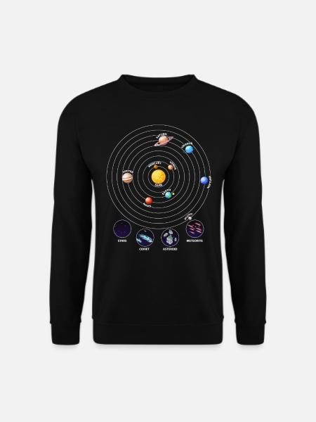 Solar system, planets, universe, astrology - Unisex Sweatshirt - black