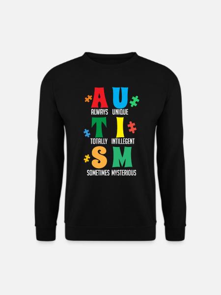Autisme, Je porte bleu, conscience de l’autisme - Sweat-shirt Unisexe - noir